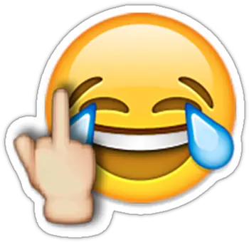 Pin By Bushra Sakhi Middle Finger Face Emoji Png Laugh Cry Emoji Png