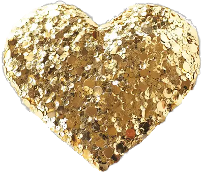 Gold Glitter Heart Png Transparent Heartpng Manualidades Con Brillos Glitter Png