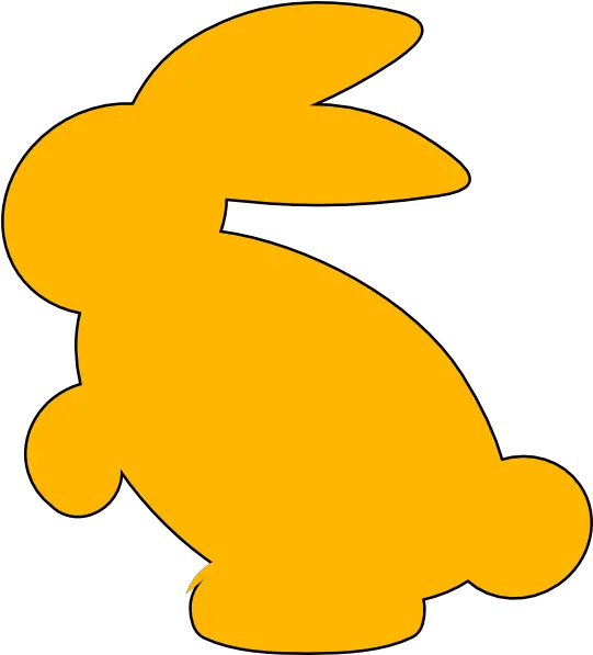 Cute Rabbit Clipart Yellow Bunny Silhouette Png Bunny Clipart Png
