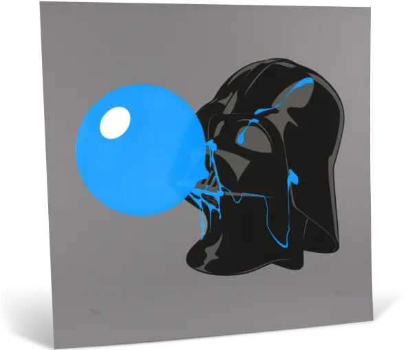 Darthpopstar Blue Glow Print U2013 Popglory Darth Vader Bubble Gum Print Png Blue Glow Png