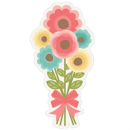 Flower Bouquet Svg Scrapbook Cut File Cute Clipart Files For Bouquet Of Flowers Svg Png Bouquet Png