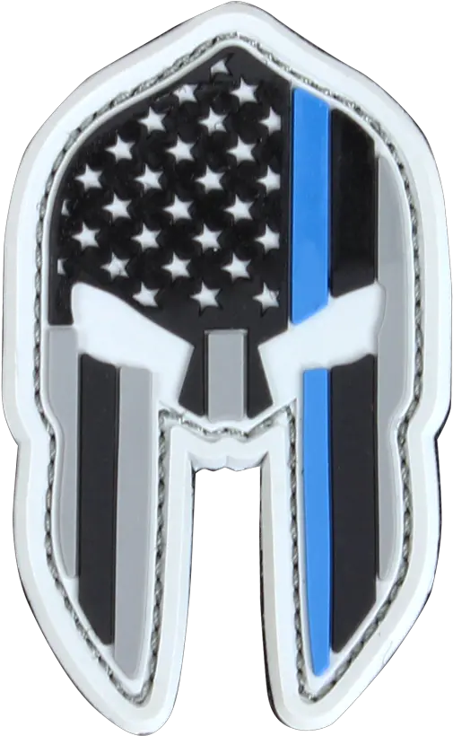 Pvc Thin Blue Line Spartan Helmet Patches 6pc Sticker Png Thin Blue Line Png