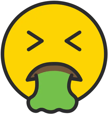 Face Vomiting Emoji Icon Of Colored Outline Style Emoji Vomit Face Svg Png Omg Emoji Png