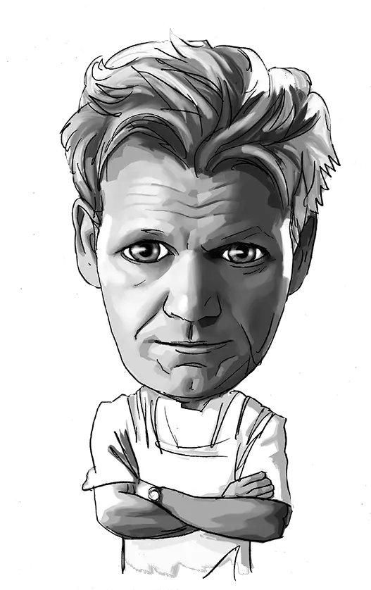 Download Gordon Ramsay Chef Gordon Ramsay Black And White Png Gordon Ramsay Png