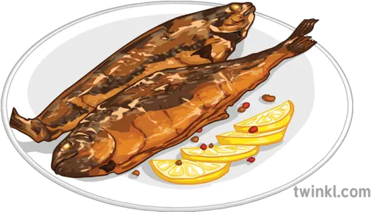 Fried Fish Fillet Dish Plate Food Fried Fish Illustration Png Fried Fish Png