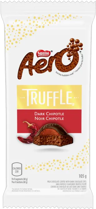 Truffle Dark Chipotle Chocolate Bar Aero Truffle Png Chocolate Bar Transparent