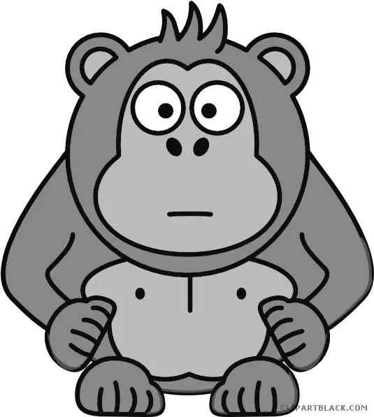 Black And White Library Clipart Gorilla Cartoon Gorilla Png Gorilla Transparent Background