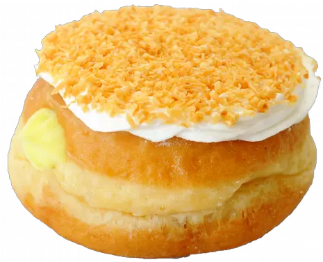 Donuts Paulau0027s Donut With Cream And Peanuts On Top Png Donuts Transparent