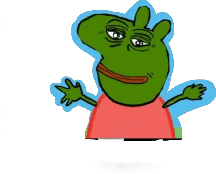 Peppapig Meme Sticker Pepe Frog By Laurenv427 Fictional Character Png Pepe Frog Transparent