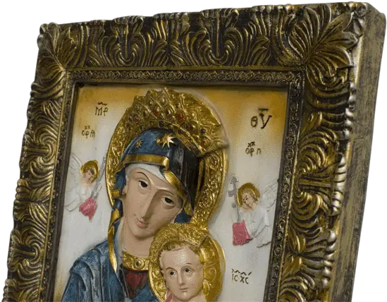 12 Godmother Mary With Jesus Christ Baby Religious Icon Picture Frame Png Christ Icon