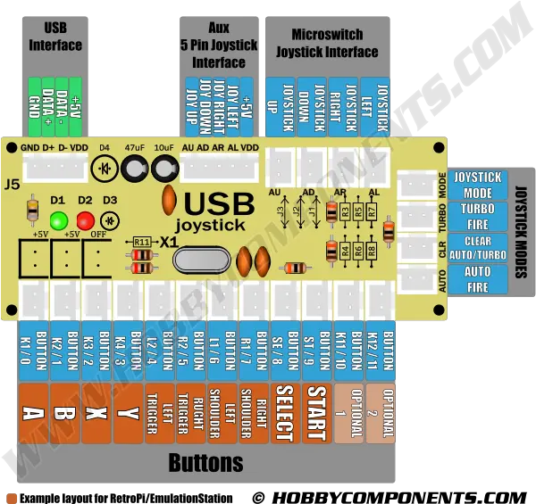 Arcade Zero Delay Interface Board Hcarca0001 Forum Zero Delay Usb Encoder Diagram Png X Button Png