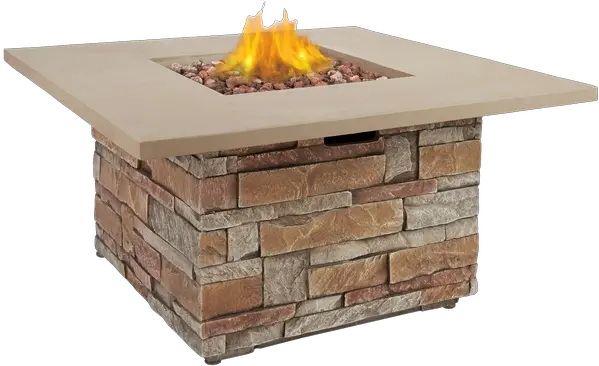 Scottsdale 36 Lightweight Fiber Concrete Propane Fire Table Square Real Flame Horizontal Png Real Flame Png