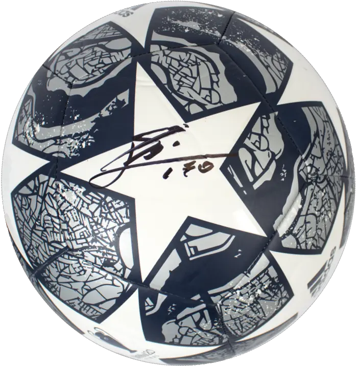 Lionel Messi Autographed Uefa Champions League Soccer Geometric Png Pba Icon