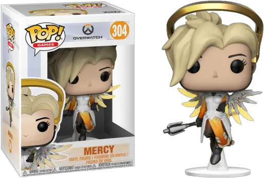 Funko Pop Overwatch Mercy Png Image Overwatch Mercy Pop Figure Mercy Overwatch Png