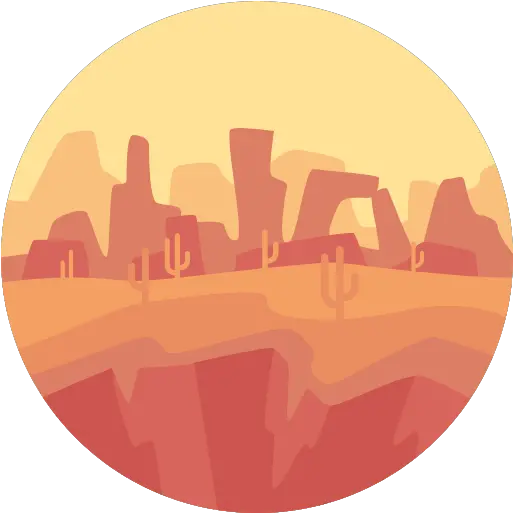 Scenery Nature Landscape Desert Icon Illustration Png Desert Png