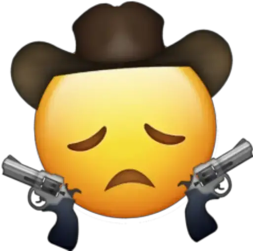 Emoji 7 Stickers For Whatsapp Emoji With Cowboy Hat Png Gun Emoji Transparent