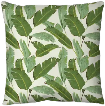 Seamless Pattern Tropical Palm Leaves Background Banana Throw Pillow U2022 Pixers We Live To Change Tropical Vibes Interior Design Png Banana Leaves Png