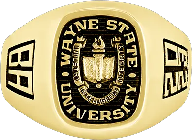 Wayne State University Mens Diplomat Ring Solid Png Wayne State Logo