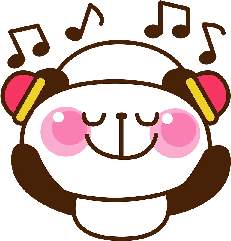 Giant Panda Is Listening To Music Clipart Free Download Listening To Music Clipart Png Music Clipart Png png
