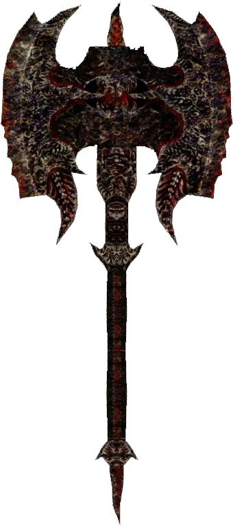 Download Daedric Battle Axe Full Size Png Image Pngkit Fictional Character Battle Axe Png