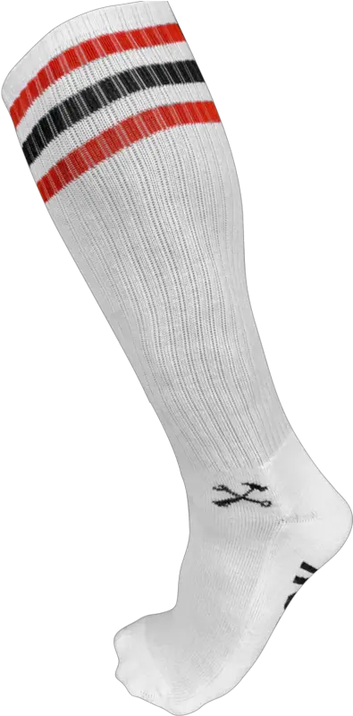 Tall White Classic Stripe Socks 3 Stripe Redblack For Teen Png Sock Png