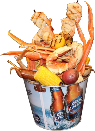 Rock And Roll Seafoodbucketpng Bucket Of Crab Legs Png Bucket Png