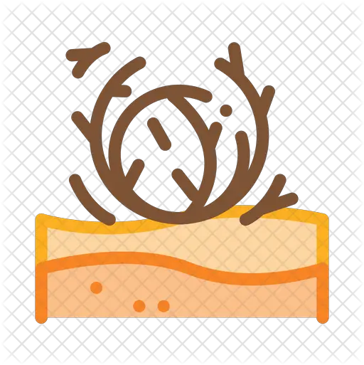 Tumbleweed Icon Of Colored Outline Tumbleweed Ilustration Png Tumbleweed Png