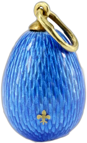 Soviet Era Russian 18k Yellow Gold Blue Guilloche Enamel Egg Pendant Chain Png Soviet Star Png