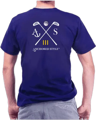 Golf Tee Shirt In Royal Blue By Anchored Style Unisex Png Golf Tee Png