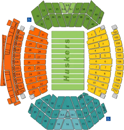 Memorial Stadium Lincoln Lincoln Ne Tickets 2022 Section Nebraska Memorial Stadium Seating Chart Png Lincoln Memorial Icon