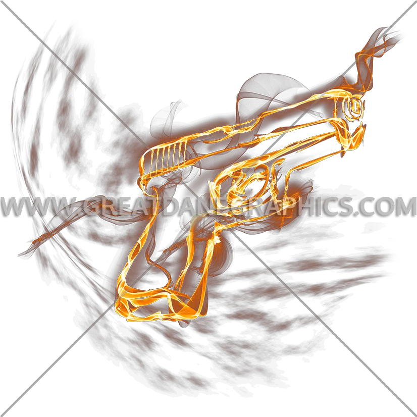 Hand Gun Fire Production Ready Artwork For T Shirt Printing Illustration Png Gun Fire Png