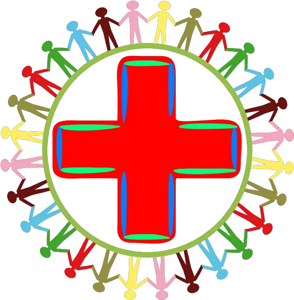 Download Hd Red Plus Sign Png Transparent Image People Holding Hands Around Plus Sign Png