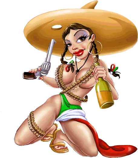 Mexican Girl Gun Png Official Psds Cartoon Mexican Png