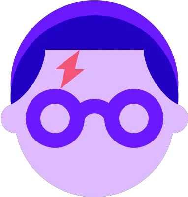 Harry Potter Icon In Color Glass Style Dot Png Potter Icon