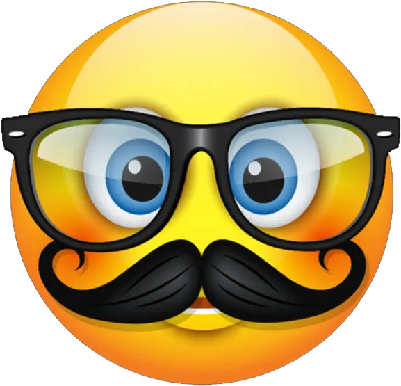 Download Everyday Emojis Emoji With Moustache And Glasses Hipster Emoji Png Moustache Png