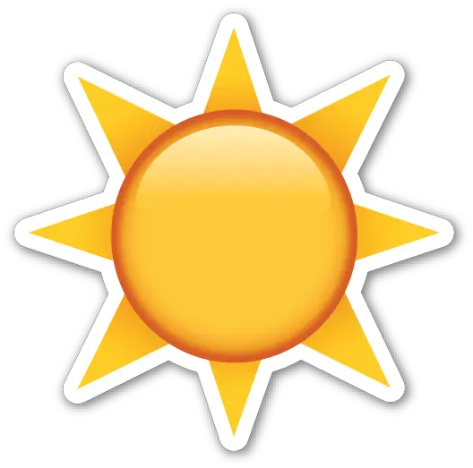 This Sticker Is The Large 2 Inch Version That Sells For 1 Sun Emoji Transparent Background Png Smiling Sun Png