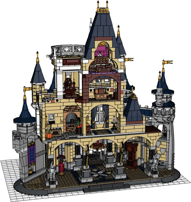 B938add1bc93 100 Quality Bricklink Set 71040 1 Lego Disney Castle Png Cinderella Castle Png