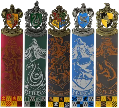 Bookmark Collection House Crests Harry Potter House Bookmarks Png Hogwarts Png