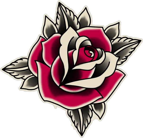 Old Sticker Free Clipart Hq Old School Rose Tattoo Drawing Png Rose Tattoo Png
