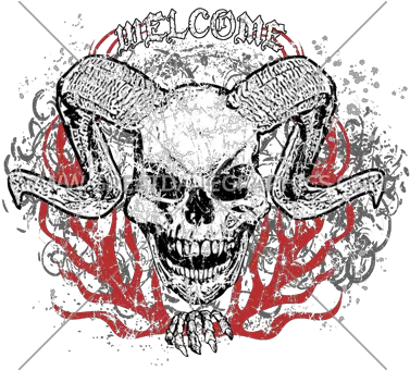 Welcome Demon Production Ready Artwork For T Shirt Printing Skull Png Demon Transparent Background