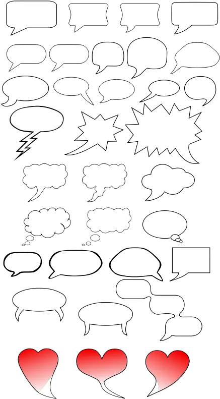 Download Free Png Bubble Pack Dlpngcom Line Art Word Balloon Png