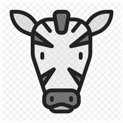 Zebra Icon Of Colored Outline Style Cartoon Png Zebra Logo Png