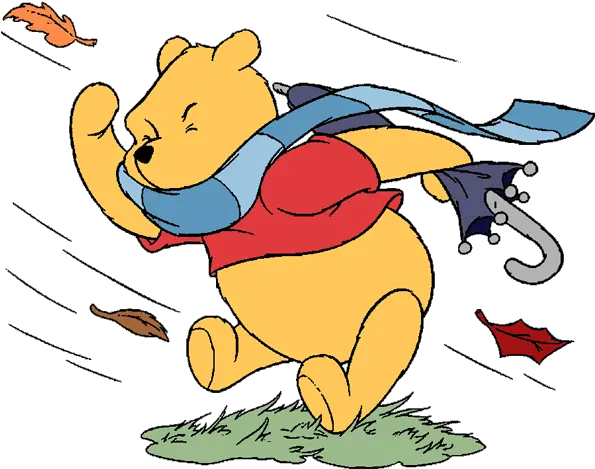 Autumnfall Season Clip Art Image Windy Winnie The Pooh Winnie The Pooh Windy Day Png Winnie The Pooh Png