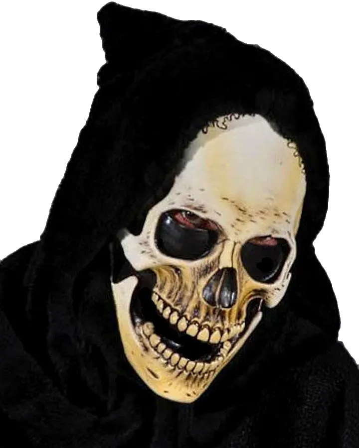 Download Grim Reaper Mask With Hood Grim Reaper Face Mask Png Grim Reaper Transparent