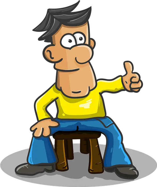 Thumbs Up Sitting Man Png