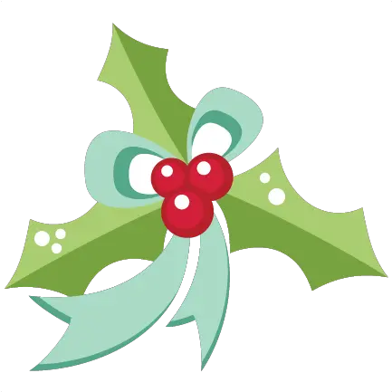 Christmas Holly With Ribbon Svg Scrapbook Cut File Cute Miss Kate Cuttables Holly Png Holly Png