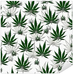 Green Marijuana Leaf Pattern Repeat Background Sticker U2022 Pixers We Live To Change Worek Zioo Png Pot Leaf Transparent Background
