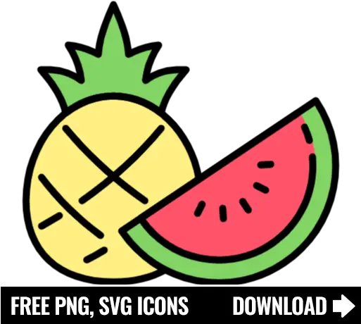 Free Pineapple And Watermelon Icon Symbol Png Svg Download Smile Icon Melon Icon