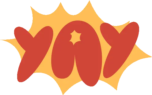 Yay In Red Bubble Letters With Yellow Background Sticker Yay In Bubble Letters Png Yay Icon