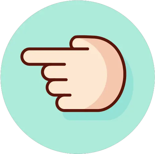 Blue Pointing Left Free Icon Of Gesture Rosa Seta Para Esquerda Png Rock Paper Scissors Icon